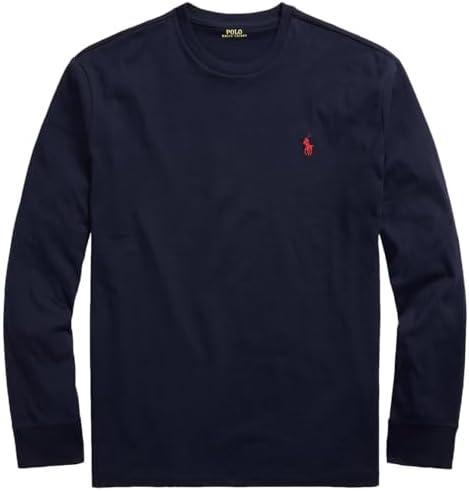 POLO RALPH LAUREN Mens Classic Fit Logo Jersey Long Sleeve T-Shirt, Medium