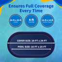 Blue Wave Gold 15-Year 16 ft x 25 ft Oval Above Ground Pool Cover for Winter Durable & Weather-Resistant Polyethylene 4 ft Overlap, Black Underside, Reinforced Grommets, Winch, Cable Royal Blue