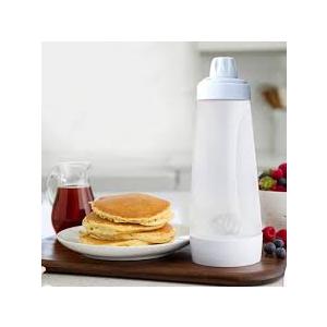 Pancake Batter Dispenser with stainless steel mixing ball, Pancake Shaker Batter Dispenser Bottle Baking Tool .Kitchen Batter Squeezer Bottle Suitable for Cupcakes, Pancakes, and Muffins (1pack)