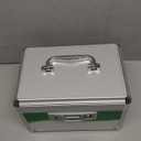 First Aid Kit with Lock, Safe Storage Container for First Aid Supplies, Medicines and Personal Items, Indoor and Outdoor Use - Silver 【Without Belt】