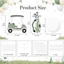 3 Pcs Golf Cart Cardboard Cutout Photo Booth Props for Hole in One Party, Large Golf Carts, Bags, and Balls Standee Par-Tee Birthday Retirement Decorations Sport Themed Events Supplies, Golf Cart 32 x 28 in; Golf Bag 32 x 14 in