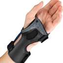 OTC Wrist Brace, Molded Exoskeleton, Low-profile, Exolite, Small (Black (Left Hand))