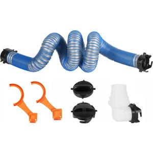 10FT RV Sewer Hose, Extreme Heavy Duty TPE Material for Abrasion Resistance and Crush Protection, Camper Sewer Hose Kit with Pre-Attached Bayonet Fittings, 4-in-1 Adapter Elbow and Wrench