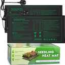 NAMOTEK Plant Heat Mat, 52 * 24cm -2 Pack Durable Waterproof Seed Germination Heating Mat, Warm Hydroponic Heating Pad MET Standard UK Plug