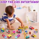 Car Toys for Ages 3-5 Kids, 12pcs Pull Back Cars Truck Vehicles Set for Boys Girls, Mini Assorted Construction Vehicle Toy Party Favors, Potty Training Reward for Kids