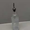 BULK PARADISE Large Clear Decorative Glass Bottle with Spout and Cork, 32oz, 1 Bottle - Design: Kristal (3in X 11.9in)