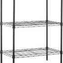 Amazon Basics 3-Shelf Adjustable Heavy Duty Steel Wire Rack Storage Shelving Organizer with Storage Space, Versatility and Ease of Use for Kitchen, Garage, 23.2" L x 13.4" W x 30" H, Black