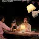 UMEXUS 10 Small Ceramic Cordless Table Lamp with Timer, Dimmer, Linen Shade, Remote Control, Rechargeable Battery Light for Patio Nightstand Kitchen Counter Living Room Side Table, Bulb Included