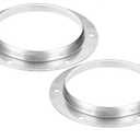 PATIKIL 6" Duct Connector Flange, 2 Pack Straight Pipe Exhaust Flange Stainless Steel Duct Mounting Plate for Heating Cooling Ventilation HVAC System