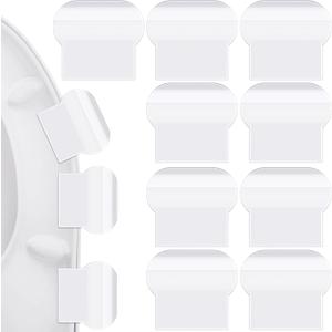 Yookeer 9 Pcs Toilet Seat Lifter Handle Toilet Lid Cover Lifter Seat Holder Avoid Touching Lift Tools Bathroom Accessories for Bathroom, Home Travel Office Hotel, White