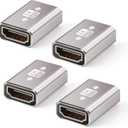 HDMI Coupler 8K, 4-Pack HDMI 2.1 Female to Female Adapter, HDMI Extender, Support 8K@60Hz, 4K@120Hz, Compatiable with HDTV Roku TV, Monitors, Laptop, Projector, ARC for Laptop