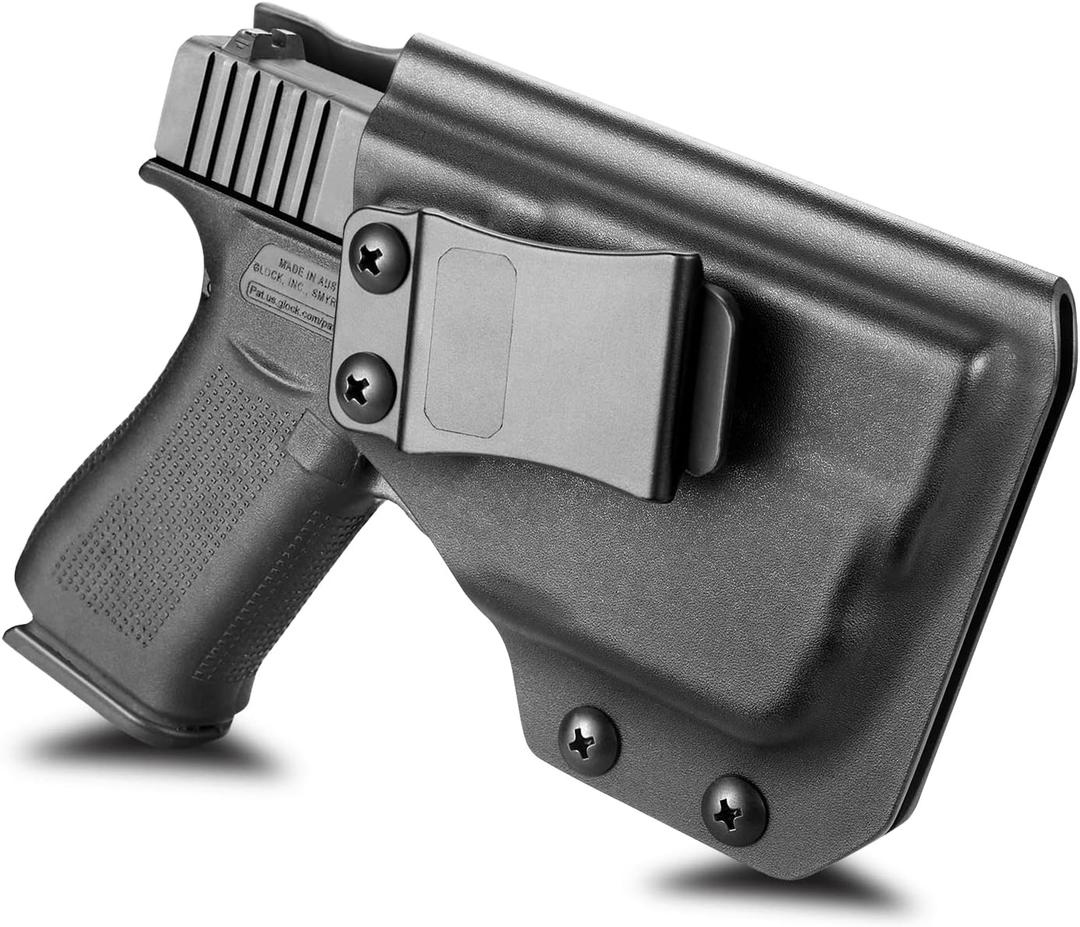 IWB kydex Holster for Glock 43/43X (No-Rail) with TLR-6/HL Light Attached, Optic Cut for Red Dot, Inside Waistband Concealed Carry, Adjustable Cant & Retention - Fits ONLY with Light Attached