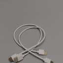 Pacroban Ultra-Short 1.5ft HDMI Cable (2 Pack) -Slim, Flexible, White 4K HDMI Cord, 18Gbps High Speed, HDMI 2.0, HDR10, HDCP 2.2, ARC, Ethernet, Ideal for Tight Spaces, Roku, FireTV, AppleTV, and More