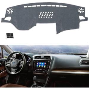 TUCAREST Dash Cover Fit for 2015-2019 Su-baru Outback (Mfr Body Code:B15) Nonslip Car Dash Board Mat Sunshade No-Glare and Slip Pad Carpet Sunshield Protector (Without HUD) Flannel Grey