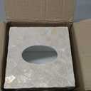 5.9" Capiz Shell Tissue Box Cover for Kleenex and More, Square Decorative Holder with Bottom Slider, Handmade Bathroom Accessory Coastal Dcor (Natural)