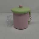 Core Ceramic Jar with Spoon - Pink,  Holds up to 23.5 oz, Overall size 3.94" x 3.94" x 4.92