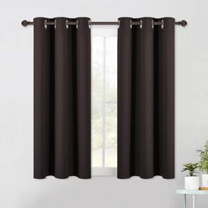 NICETOWN Living Room Blackout Draperies Curtains, Energy Smart Thermal Insulated Solid Grommet Blackout Curtains/Drapes Window Panels (2 Panels, 42-Inch x 54-Inch, Toffee Brown)