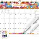 3 x Calendar 2025-2026, 18 Months Wall Calendar July 2025 to Dec 2026 Calendar with Julian Dates, 11" X 8.5" (Colorful)