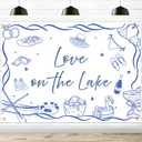 Love on The Lake Backdrop - Camping Bachelorette Party Decorations, Lake Bach Party Decorations, Camping Bachelorette Weekend Photo Props, 7 * 5Ft