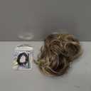 RUWISS Claw Clip Messy Bun Hair Piece Real Human Hair Buns Wavy Curly Chignon Hair Bun Extensions Tousled Updo Claw Clip Ponytail Hairpieces (Black) (40g)