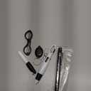 MotiMind 6 Pcs Nurse Pen Set Include Permanent Marker Pen Retractable Ballpoint Pen Keychain Clip Foldable Scissors Lights LED Flashlight Keychain for Nurse Accessories(Black)