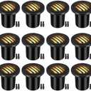 Gmalos Low Voltage Landscape Lighting: 10W 2700K Warm White LED Well Lights, 12/24V Outdoor In-Ground Lights with IP67 Waterproof for Garden Yard Pathway Pavers Deck Fence, 12 Pack with Connectors - Amazon.com