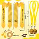 5Pcs Graduation Stole Class of 2026 Sash with Grad Award Medal Honor Cord