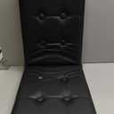 AmasSmile Footrest Ottoman Bench with Storage,34Inch Black Leather Footstool, Coffee Table, Padded Seat, Storage Chest,Blanket Store with Flipping Lid for Livingroom and Bedroom