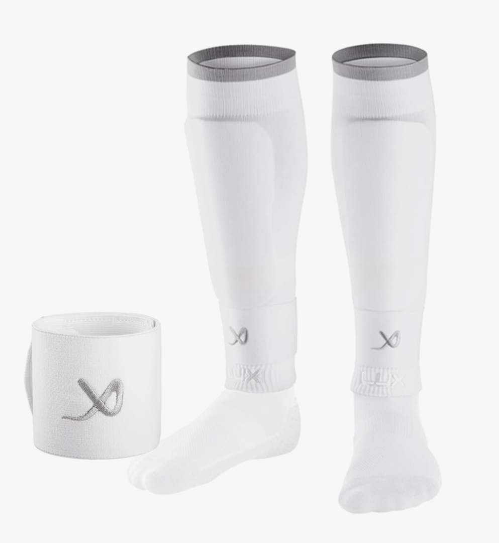 LUX Soccer Sleeves w/FREE Guard Stays for Men/Boys/Youth Compatible w/Soccer Grip Sock