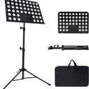 1/2/3 Pack Sheet Music Stand, Adjustable Music Stand with Carrying Bag, Professional Music Book Holder Music Sheet Clip Holder for Guitar, Ukulele, Violin Players(Standard Version, 1 Pack)