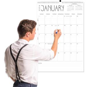 Guasslee Extra Large Wall Calendar 2026-2027,30"x20" Vertical Calendar 2026,18-Month Desk/Wall Planner from Jan. 2026 - Jun.2027,Monthly Hanging Planner Spiral Bound For School Home Office Organizing