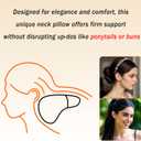 1P Car Neck Pillow for headrests,Support Drive Seats Head Cushion Pillows,Skin-Friendly Suede Fabric,Plant-Based Polyester,11.8x6inch Drive Vehicle Cushion Seats(Black Color)