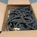 Non-Expanding Garden Hose 100 ft, Flexible Water Hose with 10 Function Spray Nozzle, Lightweight Hose Pipe, Leak-Proof, Durable, Kink-Resistant, 3/4 Inch Connector, Portable Storage Strap (Blue)