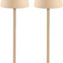 2 Pack Cordless Table Lamps, 3 Colors Stepless Dimming, 5000mAh Rechargeable Battery LED Desk Lamp for Bedroom/Couple Dinner/Desk/Cafe/Dining Room/Terrace