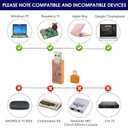 TEFELE 2 Pack Wireless Retro Game Controller, 2.4G Low Latency Keyboard-Mapped Gamepad for Windows/ANDROID/IOS, Plug & Play Multiplayer Controller for Classic Games