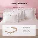 Bedsure White Ruffle Pillow Cases, Pillow Shams Standard Size Set of 2, Double Brushed Microfiber, Distressed Vintage Ruffled Pillow Covers with Envelope Closure, Wrinkle, Fade Resistant, 20" x 26"