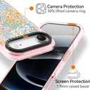 for iPhone Air Case Cute - Durable Shockproof 6.6 ft Drop Impact Phone Case - Funny Blue Spring Design (6.5") Glitter Pink