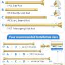 Gold Tension Curtain Rod 30-63Inch, Spring Curtain Rod No Drilling Adjustable Curtain Rod for Windows 7/8" Expandable Curtains Rods Tension Rods for Bathroom,Closets,Doorway,kitchen