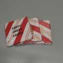 3 x Slant Collections Christmas Napkins Party Beverage/Cocktail Foil Scalloped Disposable Paper Napkins, 20-Count, Merry