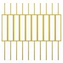 Glossy Gold Rectangle Wrought Iron Stair Balusters for Interior, 1/2" X 44" Square Metal Spindles for Stairs, Upgrade and Decorate Stairs (10)