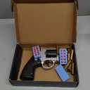 Toy Gun, Soft Bullet Toy Revolver, Game Catapult Toy Gun Foam Blaster, can fire Sponge Bullets, Educational Model Toys, Suitable for Children's Gifts from 6 Years Old(Silver)