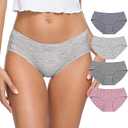 Wealurre Cotton Bikini Women's Breathable Panties Seamless Comfort Underwear (X-Large)