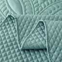 Cmfshape Oversize King Bedspread 128"x120",3 Piece California King Quilt,Lightweight Blue Quilt Set for All Season,Modern Coin Pattern Bedding Set(1 Quilt,2 Pillowshams)