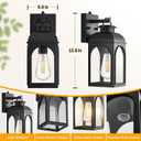 EJIAXIN Dusk to Dawn Outdoor Lighting, Black Porch Lights Outdoor Light House Wall Mount Fixture Waterproof Lamp Exterior Lantern Fixture Outside Wall Sconces for Patio Garage Doorway