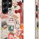 DEENAKIN for Samsung Galaxy S23 Ultra Case,Cute Floral,Wireless Charging | Compatible with Magsafe, Dual-Layer Hard Shell + Silicone, Shockproof Protective Phone Cover for Women Girls