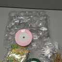 Soulchen 24 Pcs 2.36 Inch Christmas Witch Ball Ornament Pink and Green Christmas Ball Ornament with Sequins Ribbon Bows Xmas Tree Witch Hanging Craft Gift for Xmas Holiday Party Winter Home Decor