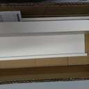 Boswillon Floating Shelves Wall Mounted Set of 2, Modern White Shelves for Bedroom, Nursery Shelves with Lip, Display Picture Ledge Shelf for Wall Decor Living Room Bathroom Kitchen - White
