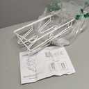 Durmmur 2 Pack Pot Lid Organizer Rack, 6-Tier Pot Lids Holder for Cabinet Door/Wall, No Drilling Adhesive Wall/Door Mounted Rustproof Pot and Pan Cover for Kitchen Storage, White