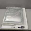 ROLOVE 22x17 Inch Lighted Vanity Mirror with Dimmable LED Lights - 3 Color Modes, Smart Touch Control & 360 Rotating Base - Desk Makeup Mirror (White)