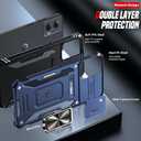 LeYi for Motorola Moto G-Power-2024 Case: Moto g Power 5g 2024 case with Slide Camera Cover, [Military-Grade] Shockproof, Magnetic Kickstand para Motorola Moto g Power 5g 2024 case, Navy Blue